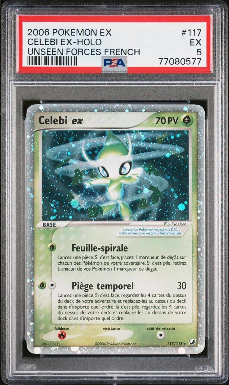 Carte Pokmon Celebi EX 117115 PSA 5 EX Force caches  FR 