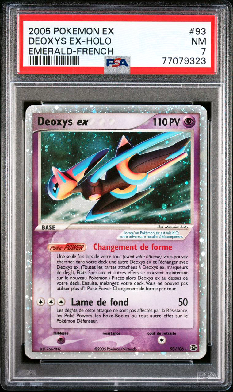 Carte Pokmon Deoxys EX 93106 PSA 7 EX Emeraude   FR 