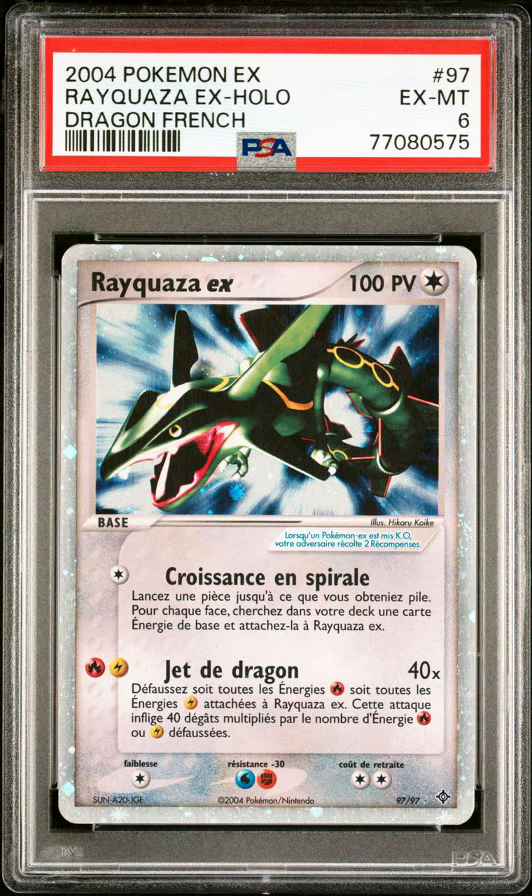 CARTE POKMON  RAYQUAZA EX 9797  PSA 6  EX DRAGON