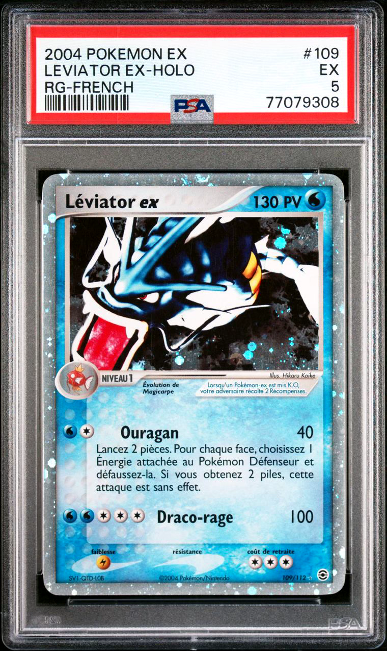 CARTE POKMON  LEVIATOR EX 5112  PSA 5  EX ROUGE FEU VERT FEUILLE