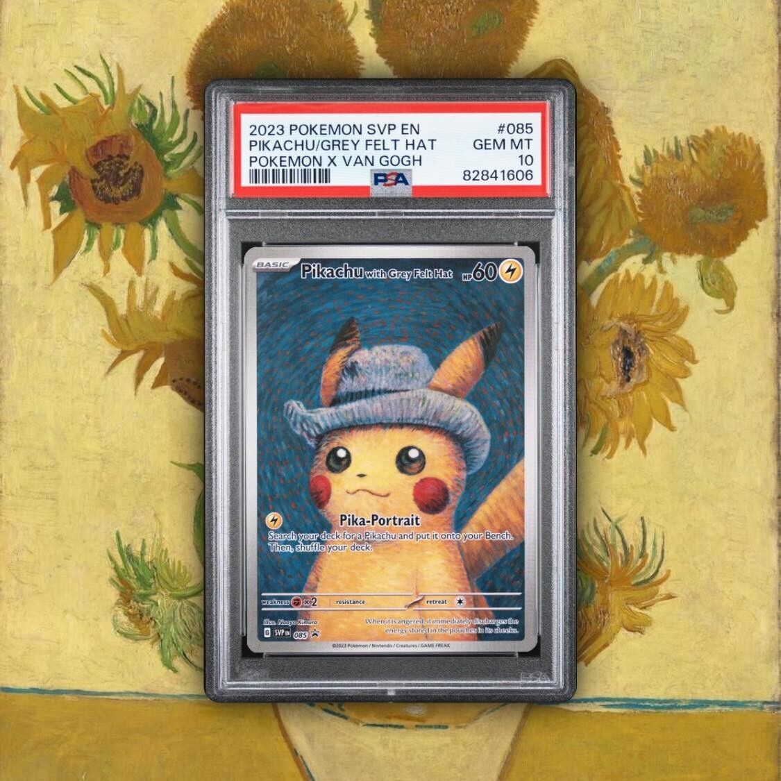 PSA 10 Pokemon X Van Gogh PROMO Card Pikachu With Grey Felt Hat 085 GEM MINT 