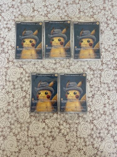 Pikachu With Grey Felt Hat 085 Promo Card Pokemon X Van Gogh Museum  X5