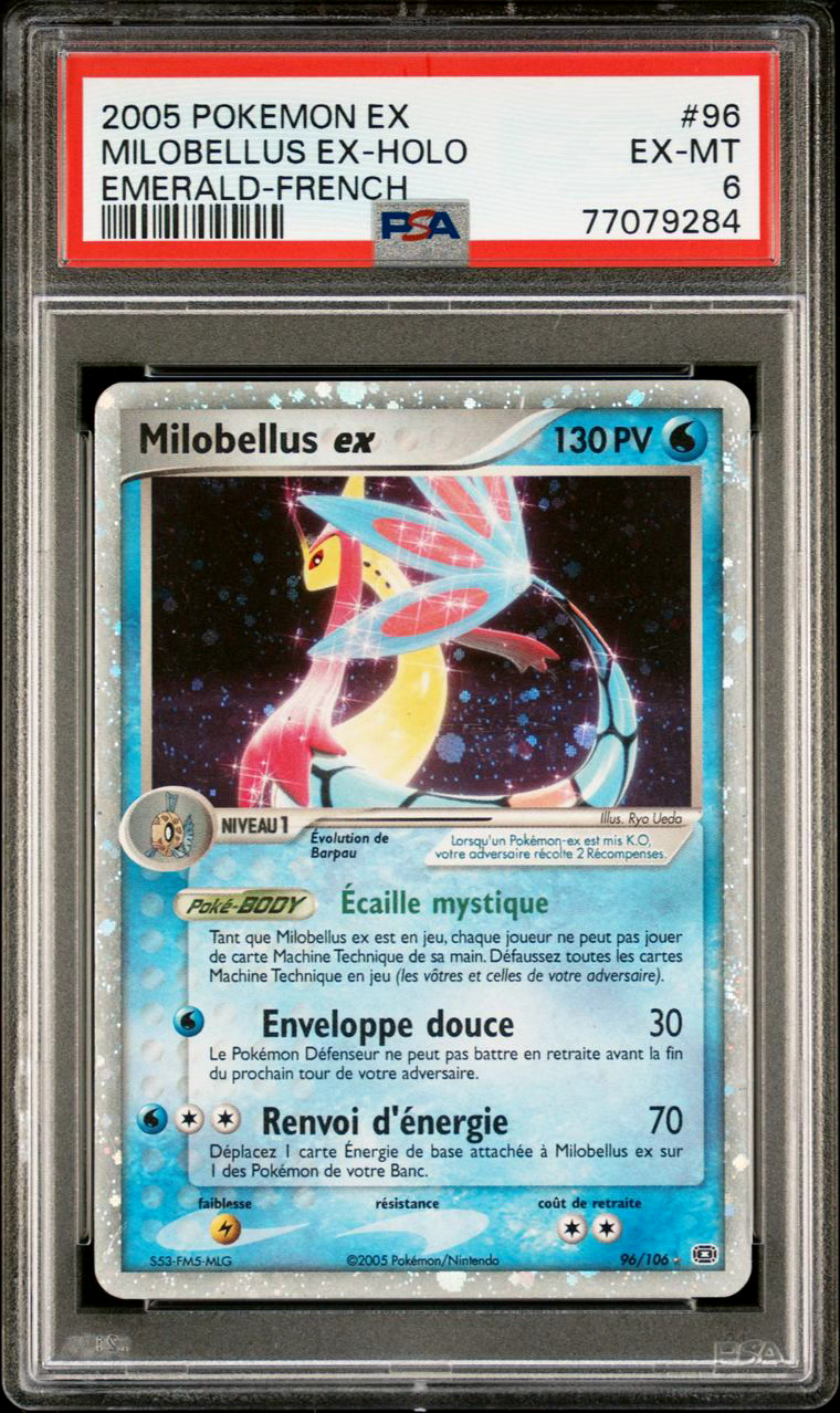 CARTE POKMON  MILOBELLUS EX 96106  PSA 6  EX EMERAUDE