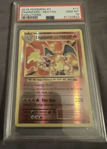 POKEMON PSA 10 GEM MINT CHARIZARD REVERSE HOLO 11108 XY EVOLUTIONS 2016