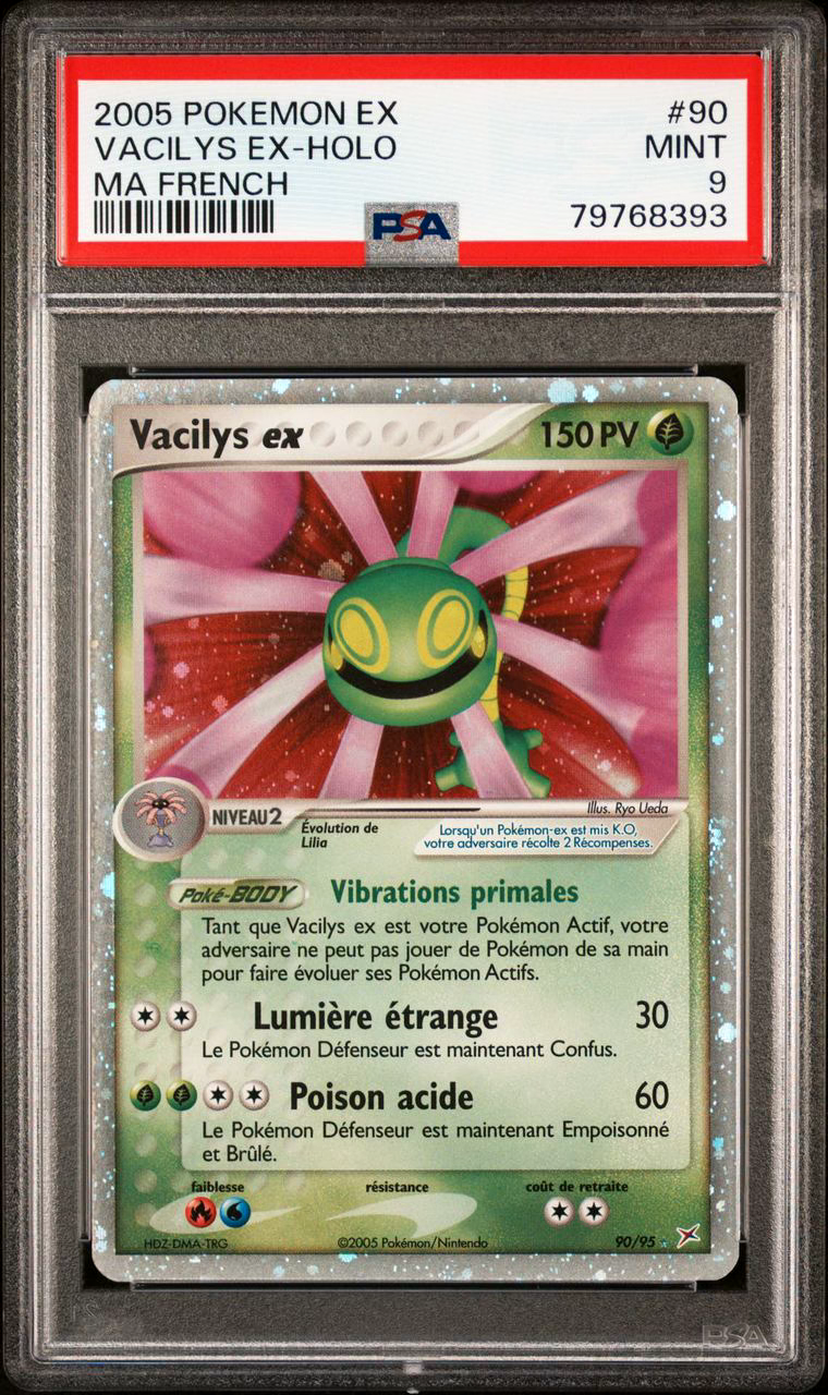 CARTE POKMON  VACILYS EX 9095  PSA 9  TEAM AQUA TEAM MAGMA