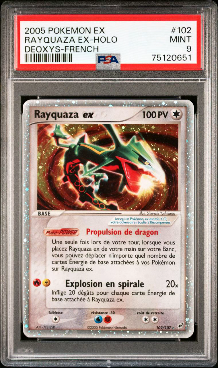 CARTE POKMON  RAYQUAZA EX 102107  PSA 9  EX DEOXYS