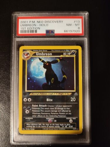 Black Friday SalePokemon KartePSA UMBREON 1375 FIRST EDITION PSA 8 MINT