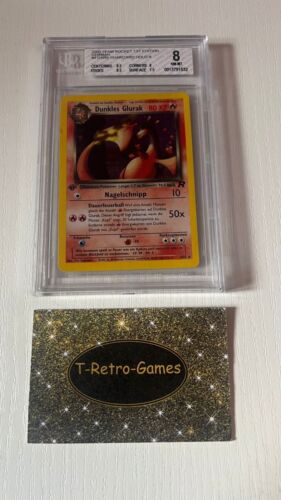 Pokemon Dunkles Glurak Team Rocket Deutsch BGS 8 no PSA 2000