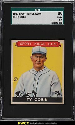 1933 Goudey Sport Kings Ty Cobb 1 SGC 75 NRMT