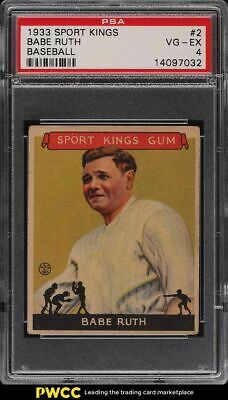 1933 Goudey Sport Kings Babe Ruth 2 PSA 4 VGEX