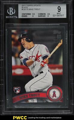 2011 Topps Update Black Mike Trout ROOKIE RC 60 US175 BGS 9 MINT