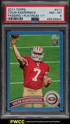 2011 Topps Platinum Colin Kaepernick ROOKIE RC 11 413 PSA 8 NMMT