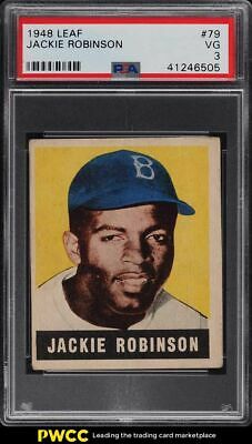 1948 Leaf Jackie Robinson ROOKIE RC 79 PSA 3 VG