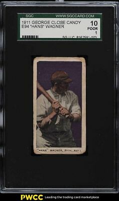 1911 E94 George Close Candy Purple Honus Wagner SGC 1 PR