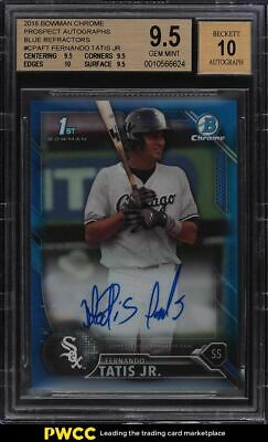 2016 Bowman Chrome Blue Refractor Fernando Tatis Jr ROOKIE RC AUTO 150 BGS 95