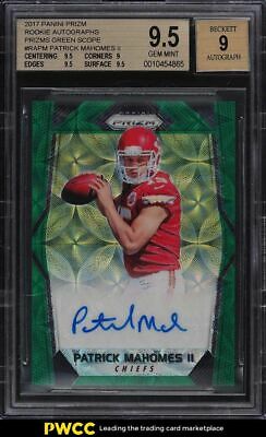 2017 Panini Prizm Green Scope Patrick Mahomes II ROOKIE RC AUTO 99 BGS 95 GEM