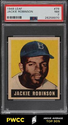 1948 Leaf Jackie Robinson ROOKIE RC 79 PSA 7 NRMT PWCCA