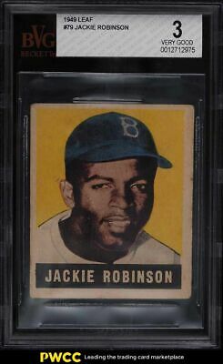 1948 Leaf Jackie Robinson ROOKIE RC 79 BVG 3 VG