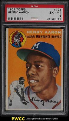 1954 Topps Hank Aaron ROOKIE RC 128 PSA 6 EXMT