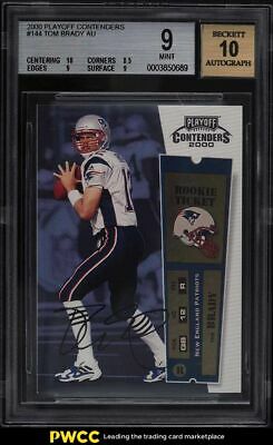 2000 Playoff Contenders Tom Brady ROOKIE RC AUTO 144 BGS 9 MINT