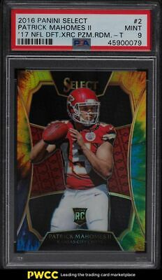 2016 Select 17 TieDye Prizms XRC Patrick Mahomes II ROOKIE 2325 2 PSA 9 MINT