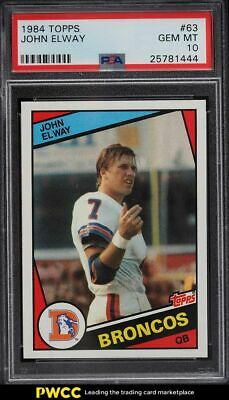 1984 Topps Football John Elway ROOKIE RC 63 PSA 10 GEM MINT