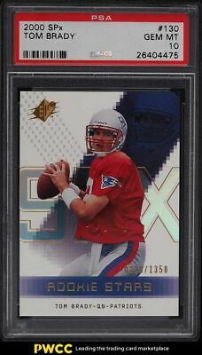 2000 SPx Football Tom Brady ROOKIE RC 1350 130 PSA 10 GEM MINT