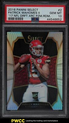 2016 Select 17 Prizm XRC Patrick Mahomes II ROOKIE RC 2 PSA 10 GEM MINT