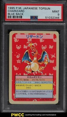 1995 Pokemon Japanese Topsun Blue Back No Number Charizard PSA 9 MINT