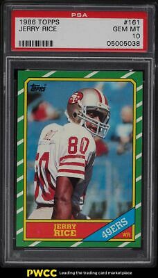 1986 Topps Football Jerry Rice ROOKIE RC 161 PSA 10 GEM MINT