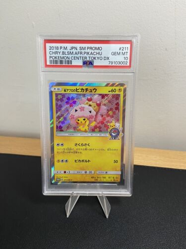 PSA 10 Pikachu 211SMP Cherry Blossom Afro Promo Japanese Pokemon Card GEM MINT