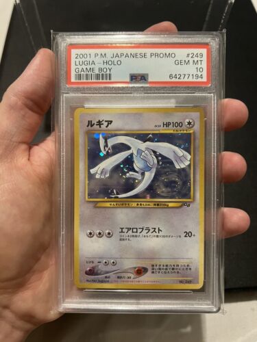 2001 LUGIA PSA 10 JAPANESE 249 GAME BOY PROMO POKEMON CARD SWIRL GEM MINT