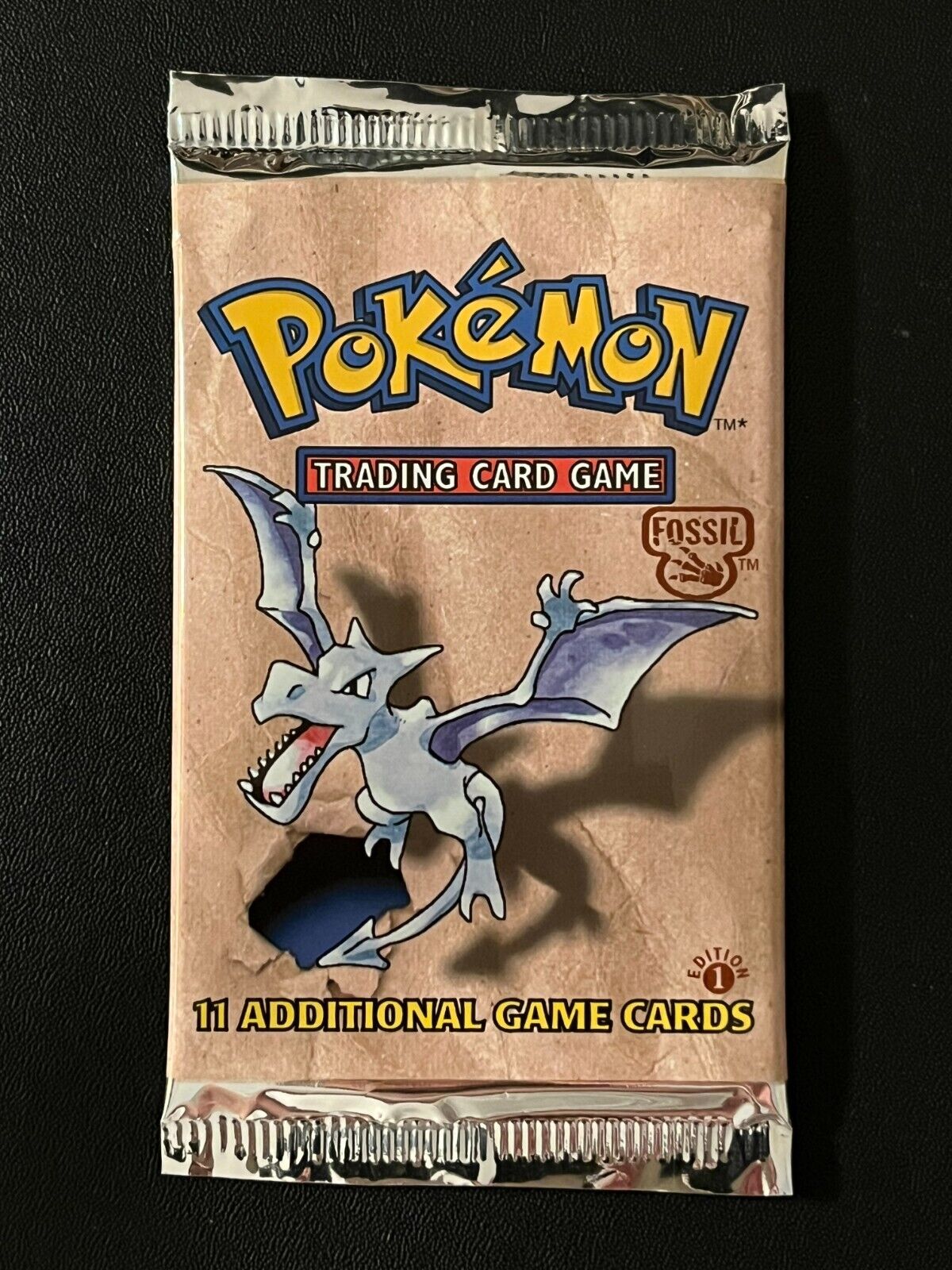 Factory Sealed 1st Edition Fossil Booster Pack Box Pokemon Card Aerodactyl